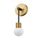 Z-Lite Neutra 1 Light Wall Sconce, Matte Black + Foundry Brass & Opal 621-1S-MB-FB - alternate 2